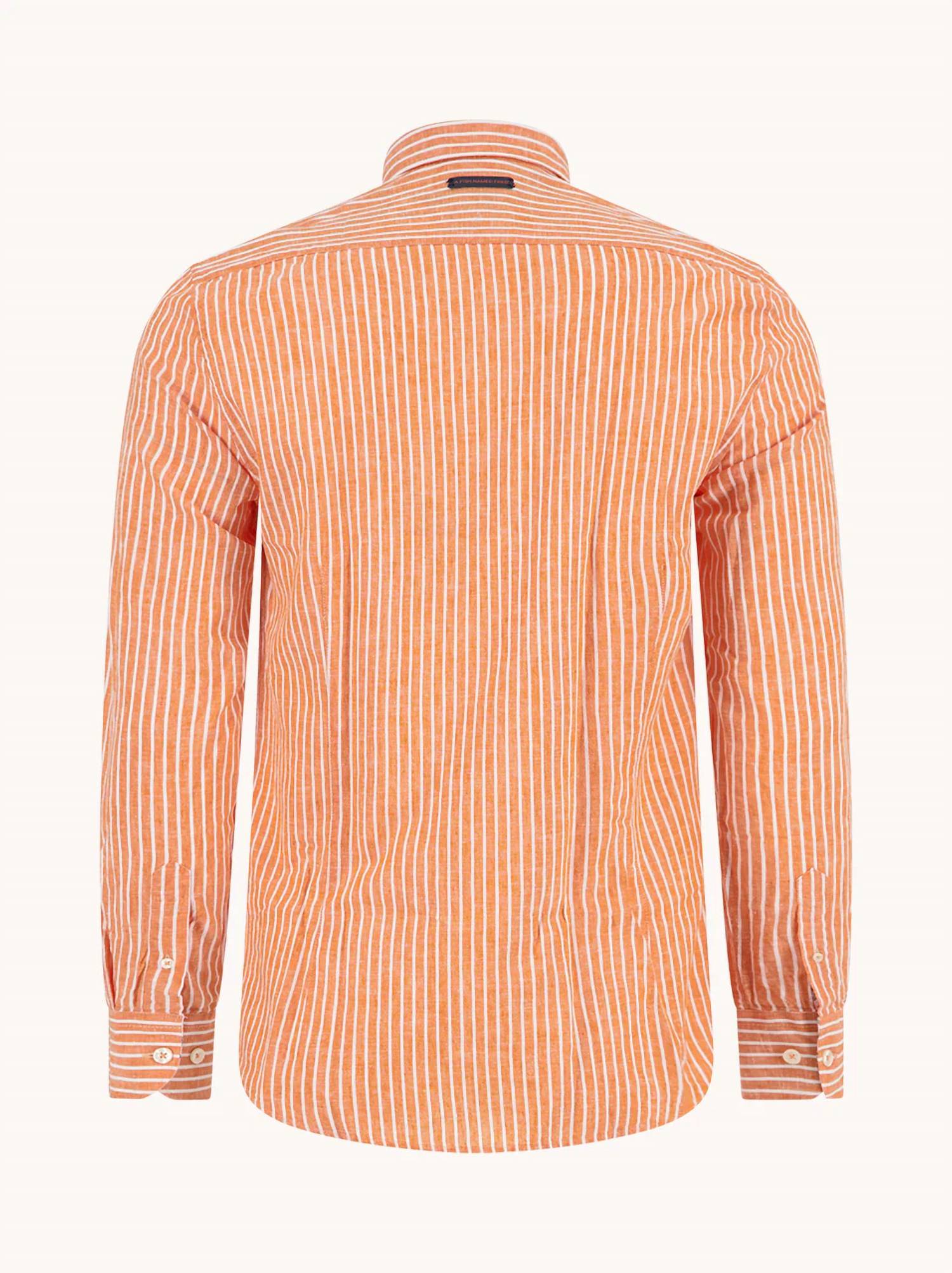 A Fish Named Fred - Long Sleeve Linen Stripe Shirt