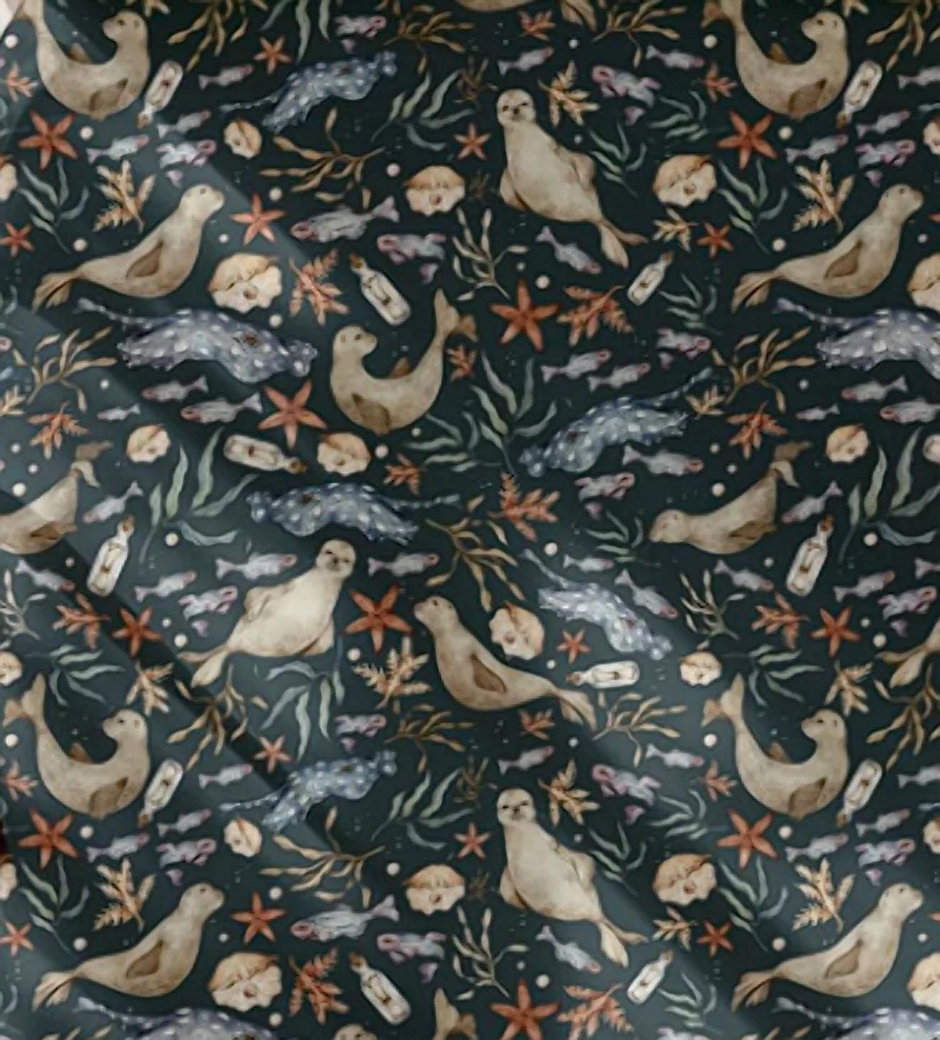 Jammie Session - Waves & Whiskers Crib Sheet