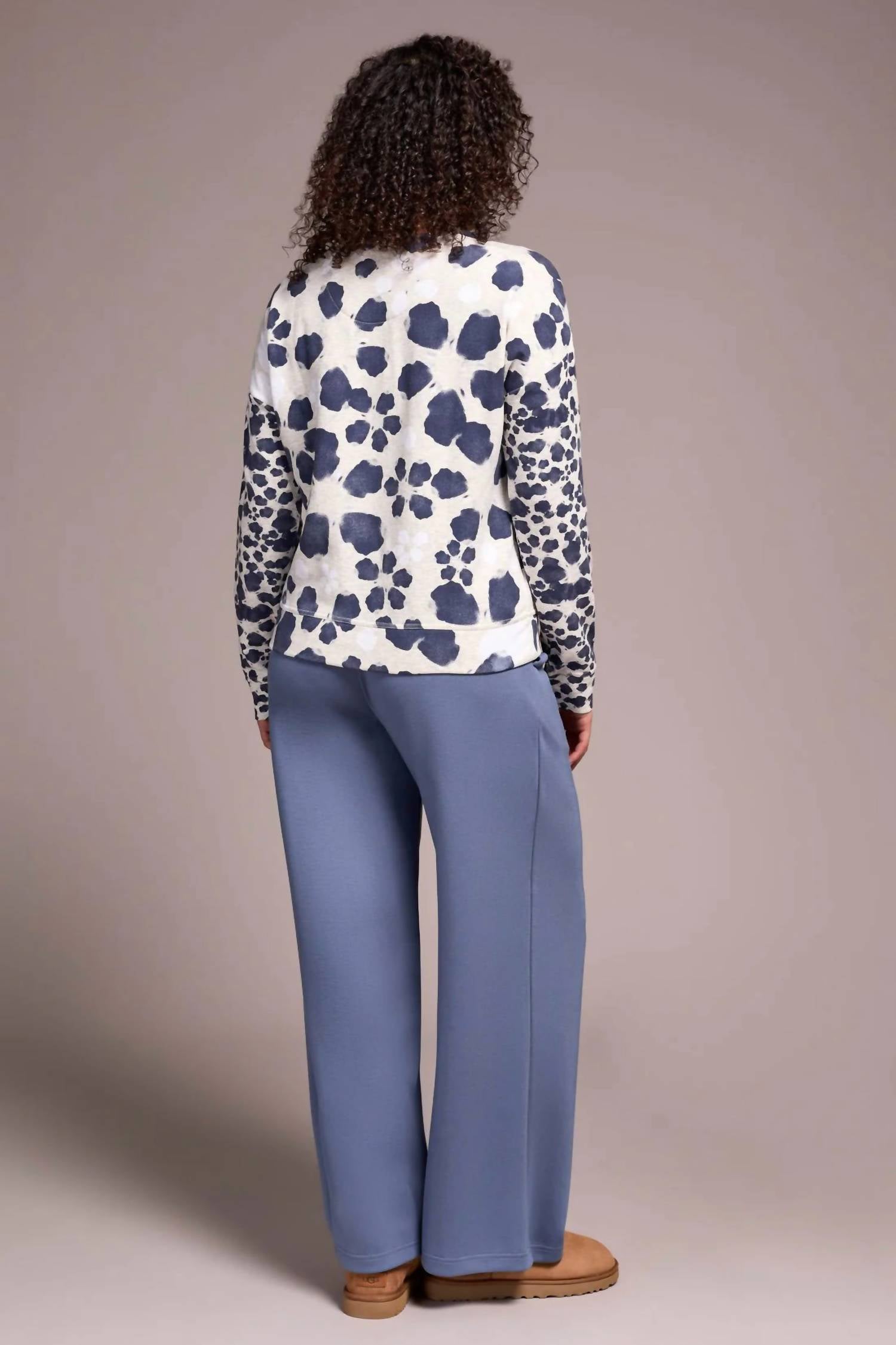 Tribal - French Terry Long Sleeve Crew Neck Top