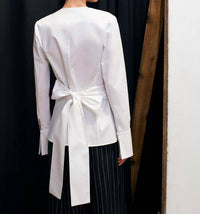 Acaria Studio Journey Long Sleeve Shirt in white - women's blouse - detail view