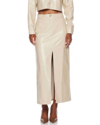 LUCY PARIS Danica Midi Skirt in ivory - women's skirt