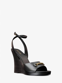 Michael Kors - Women's Carson Leather Wedge Sandals