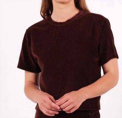 Stateside - KNIT VELOUR CORDUROY BOXY TOP