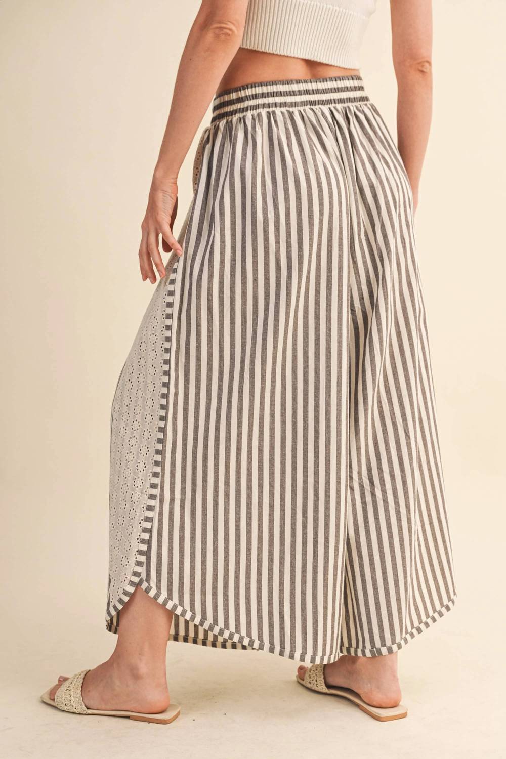 Klesis - Caitlin Dolphin Hem Wide Leg Pants