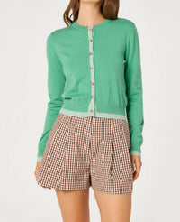 Astr - Clovis Color Block Faux Layered Cardigan