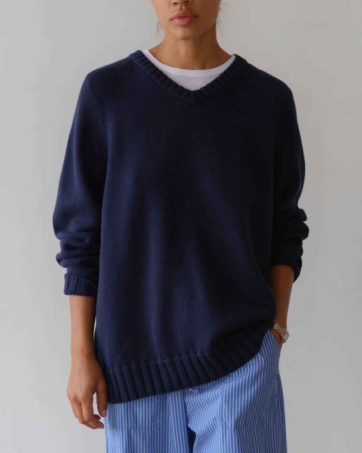 Donni. - Cotton Cashmere V-neck Sweater
