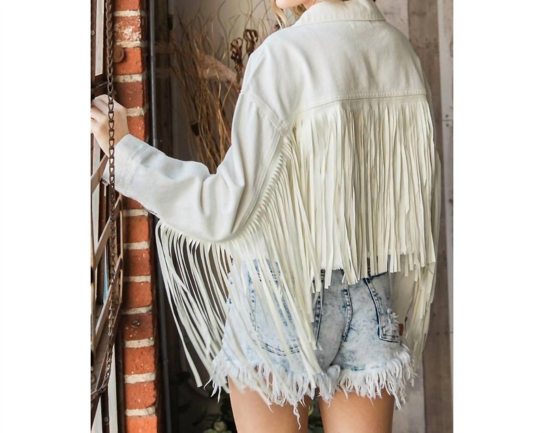 Veveret - Raw Hem Fringe Jacket
