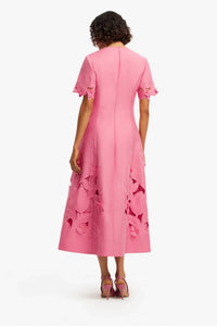 Leo Lin - Caroline Applique Short Sleeve Midi Dress