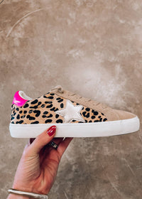 Better With Bubbli Women's Flair Leopard Sneaker in beige - women's sneaker