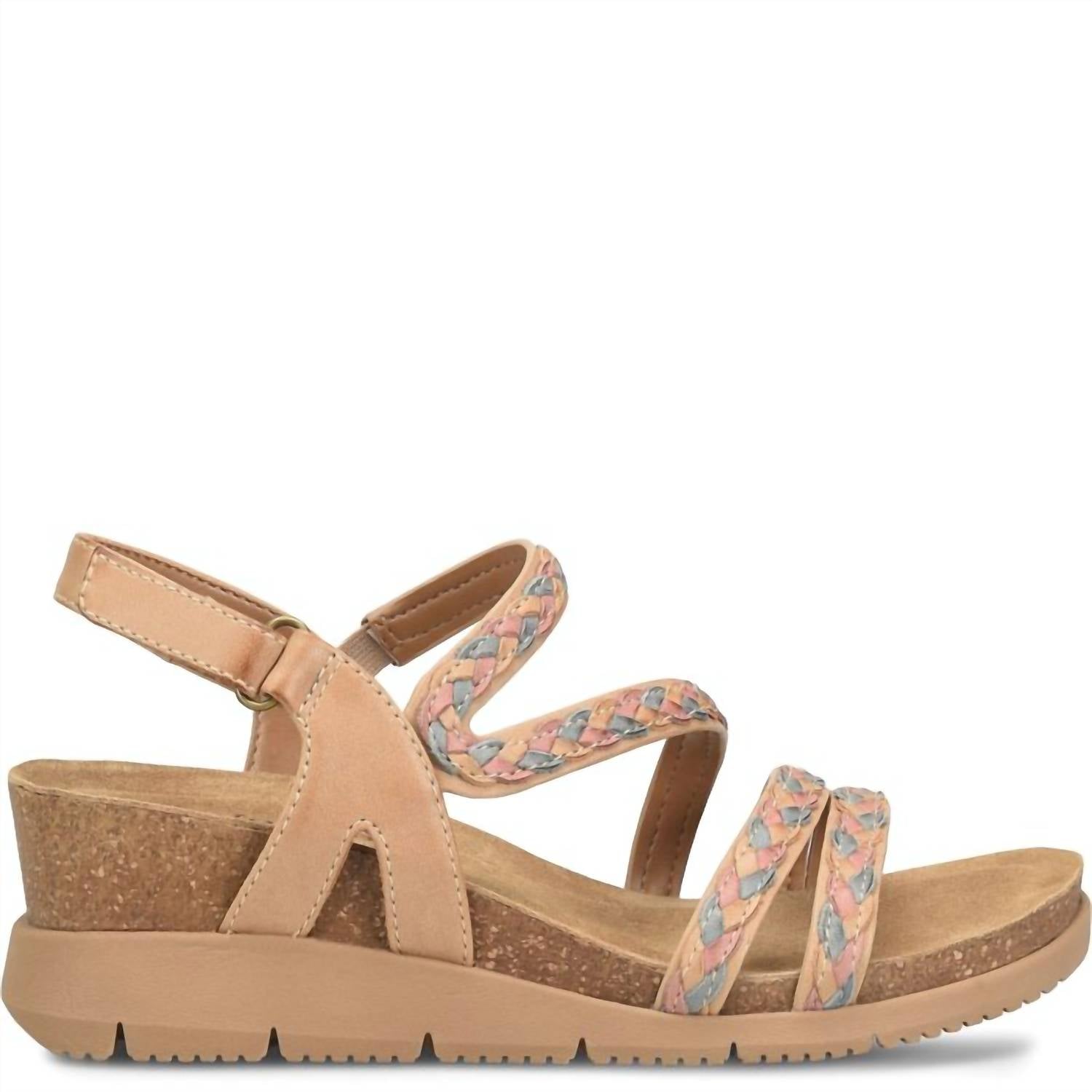 Comfortiva Women's Silvia Sport Sandal - Medium in new caramel multi - women's sandal - detail view