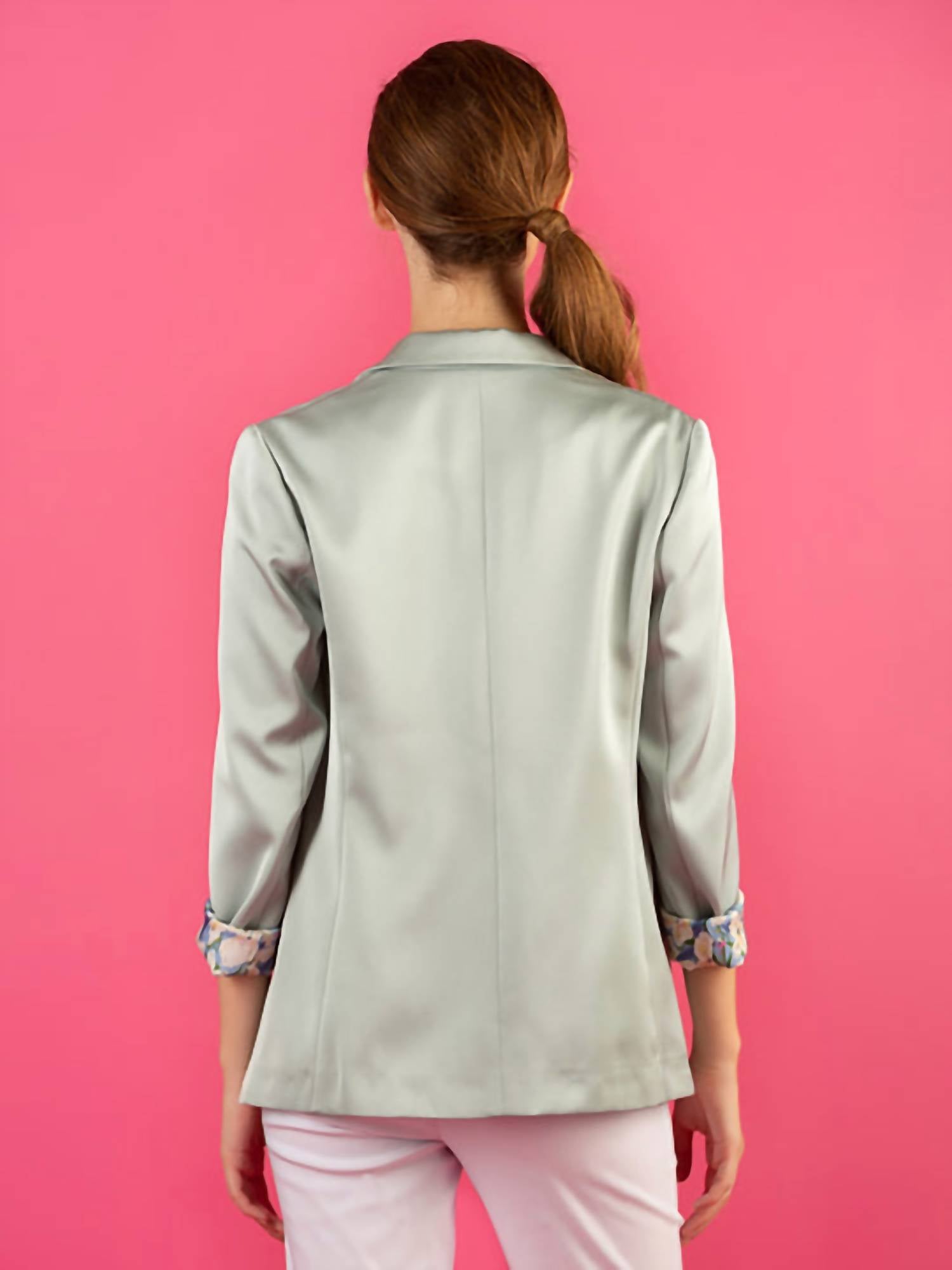 ACETATE JACKET WITH CONTRAST LINING