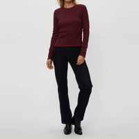 Michael Stars Willa Thermal Top in velvet - women's long sleeve top