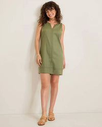 Tommy Bahama - Palm-a-dora Split-neck Sheath Mini Dress