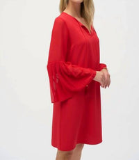 Joseph Ribkoff - Casual V-neck Mini Dress