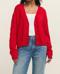 Z Supply Hearts Embroidered Cardigan - women's cardigan