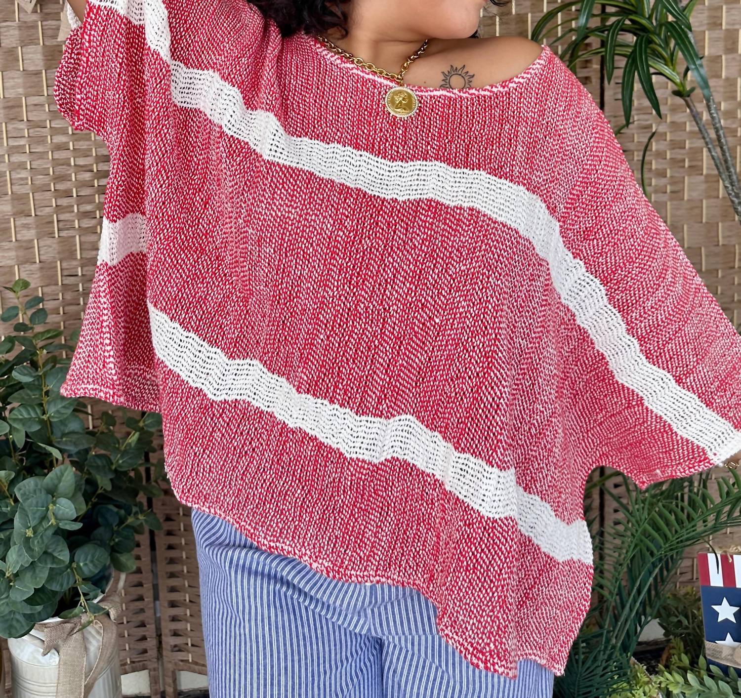 Pol - Stripe Stargazer Top