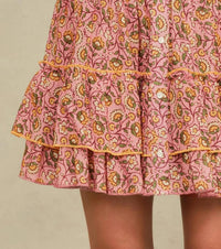 M.A.B.E. - Ceci Cotton Floral Mini Skirt