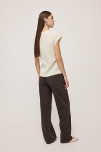 Ottod'Ame - Short Sleeve Drape Blouse