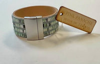 Pink Panache - Women's Shades Of Green Cuff Bracelet