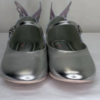 Sophia Webster Mini Girls Evangeline Butterfly Flats in silver - kids' shoe