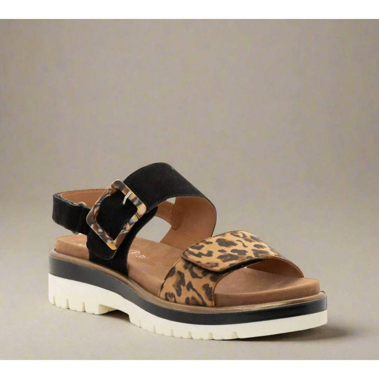 Ara Women's Marabella Sandals in leopard black - women's sandal - detail view