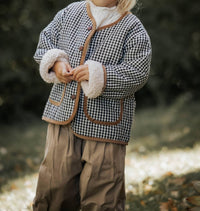 Annie & Charles - Girl's Fluffy Reversible Jacket