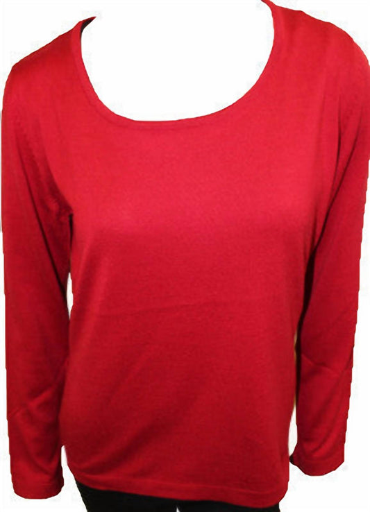 Long Sleeve Scoop Neck Top