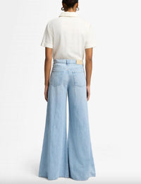 7 For All Mankind Willow Wide Leg Jeans in kansas - women's jeans - detail view
