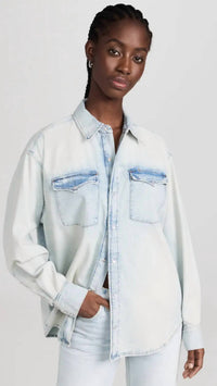 Re/Done - Oversized Denim Shirt Top