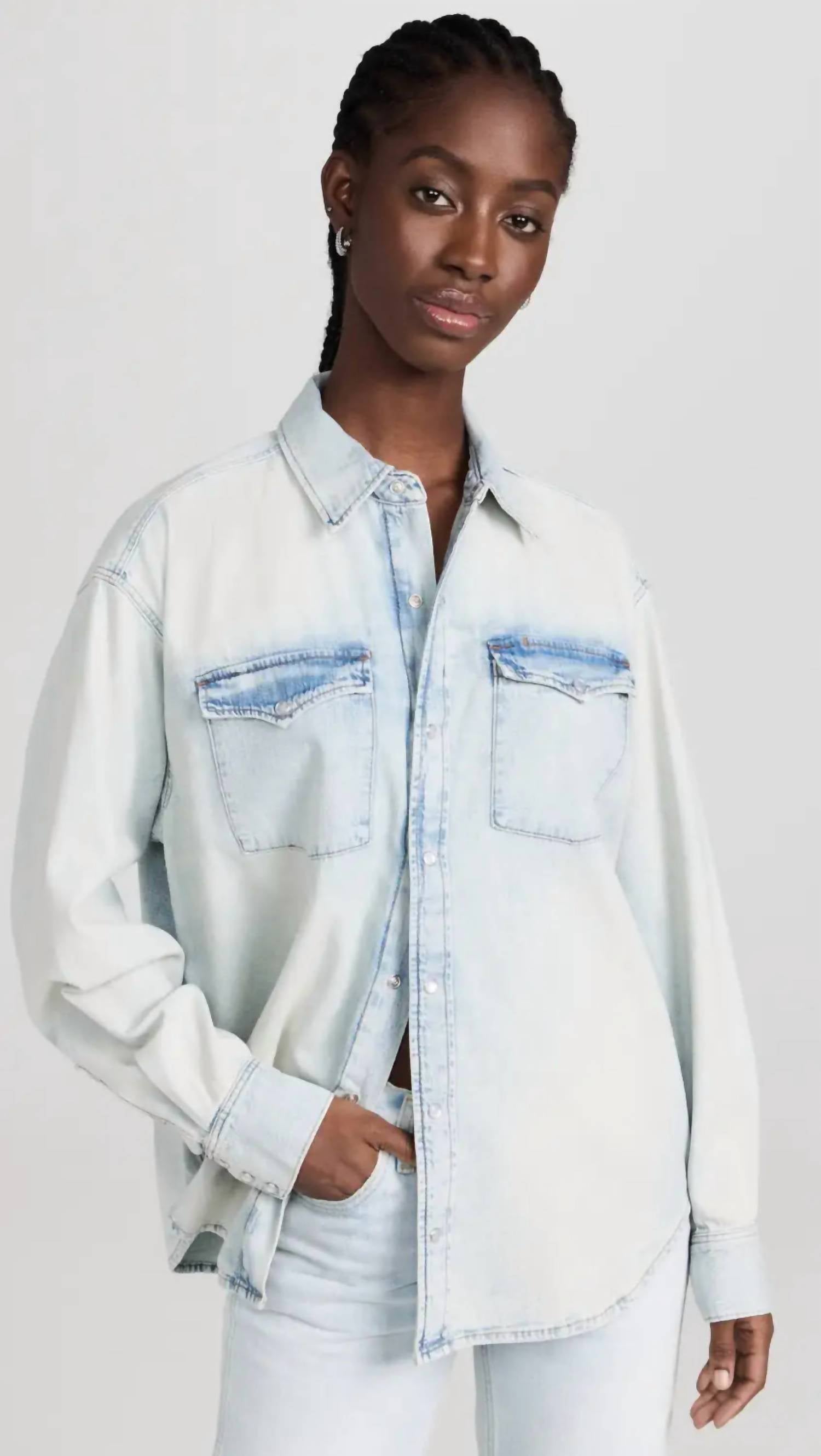 Re/Done - Oversized Denim Shirt Top