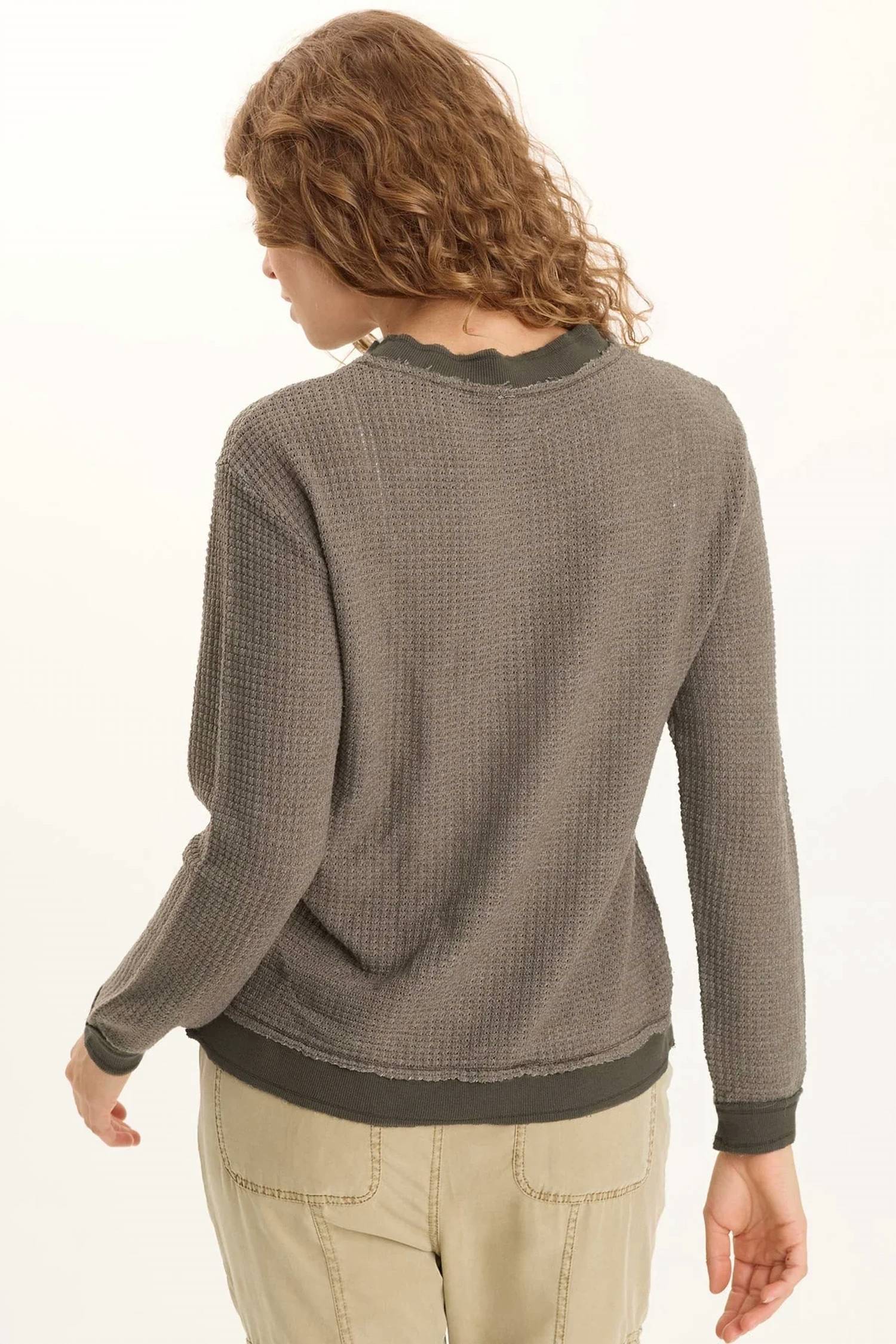 Xcvi - Thermal Asymmetrical Long-Sleeve Top