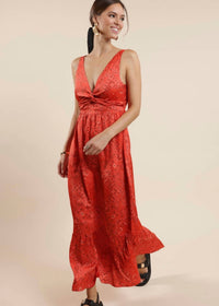 Sage The Label - Music Fest Bandana Printed Satin Maxi Dress