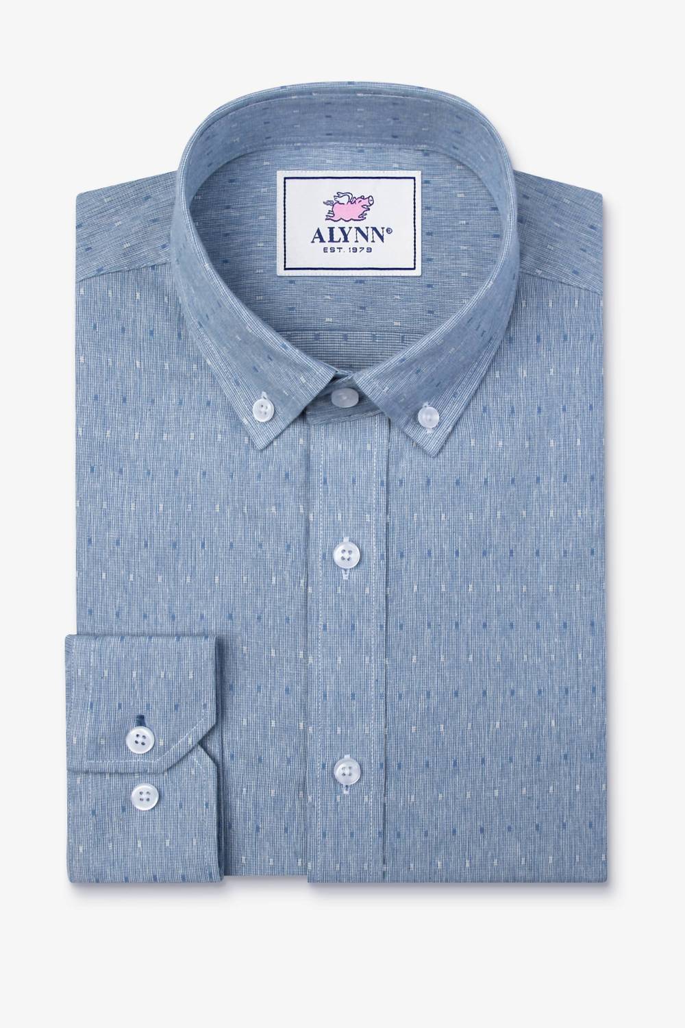 Alynn - Men's Mason Untuckable Casual Fit Dress Shirt