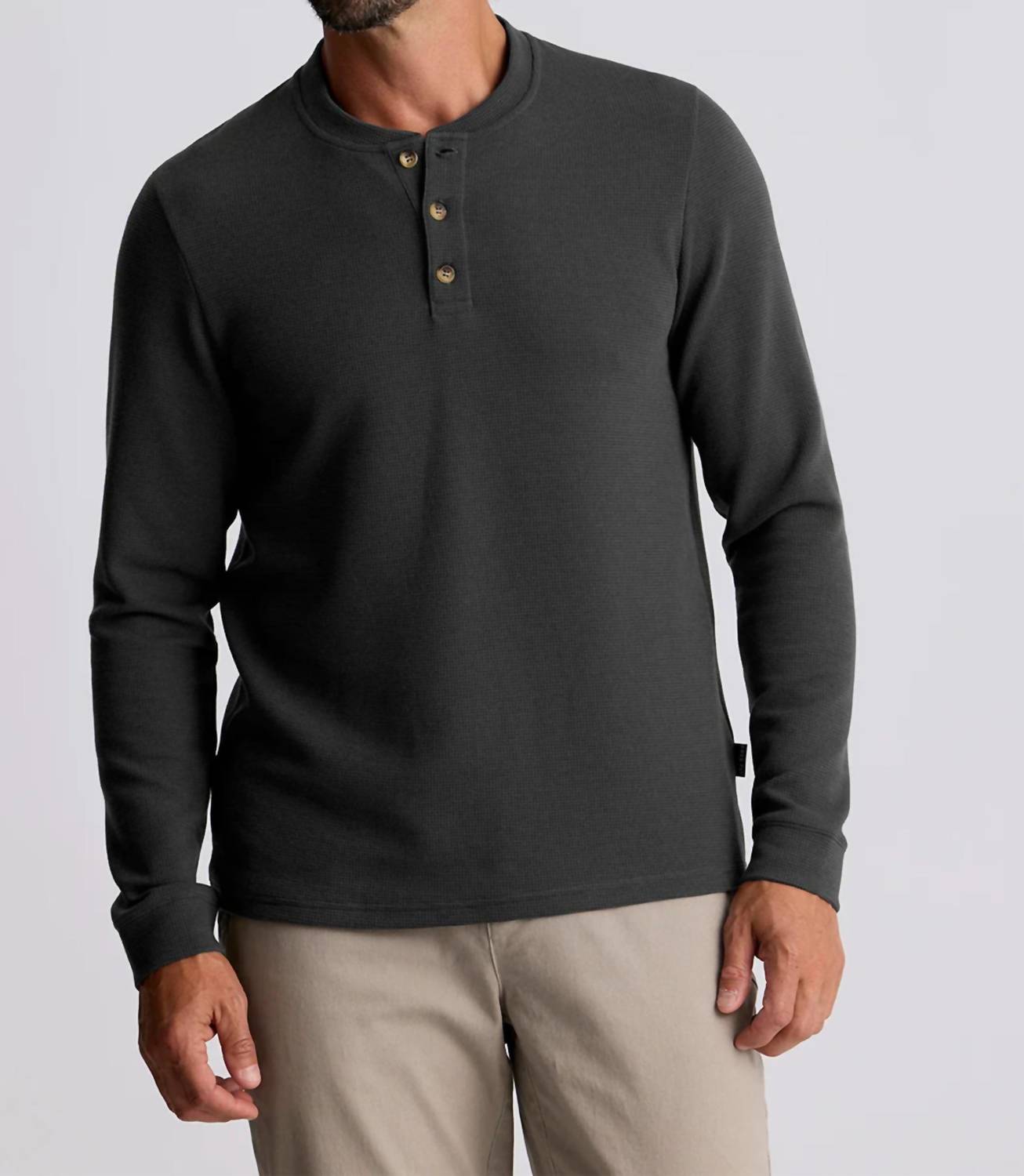 Free Fly - Waffle Long Sleeve Henley Top