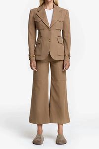 Smythe UTILITY CULOTTE PANTS in burlap - women's pants - alternate view