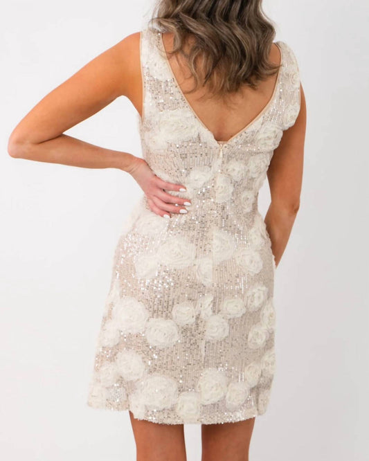 B.Right - Rose Sequin Mini Dress