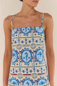 Palm Noosa Lima Mini Dress in lagoona tile - women's dress - view 5