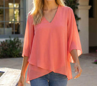 Karen Kane - Bracelet Sleeve Asymmetric Top