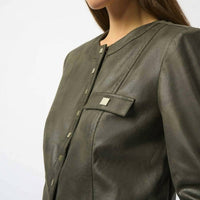 Joseph Ribkoff - Foiled Faux Suede Jacket