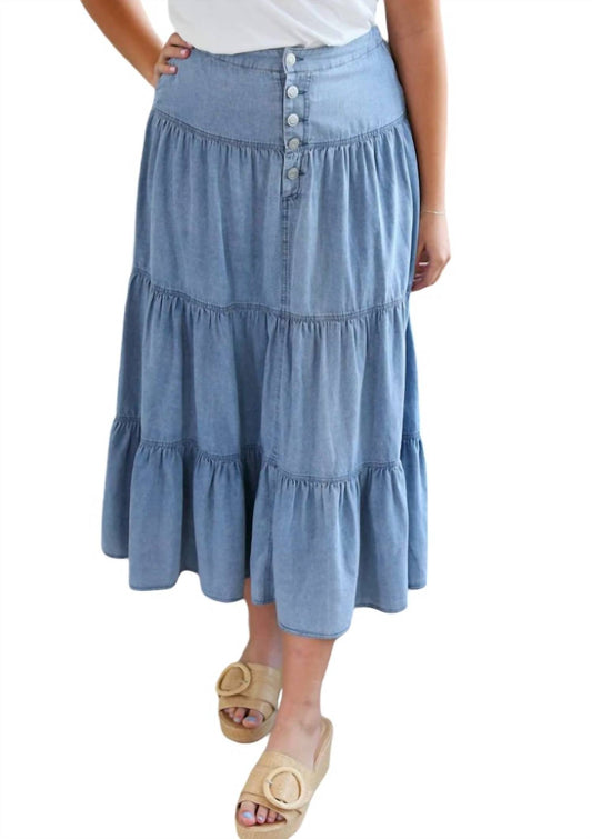 Michelle Mae - Sandy Denim Skirt