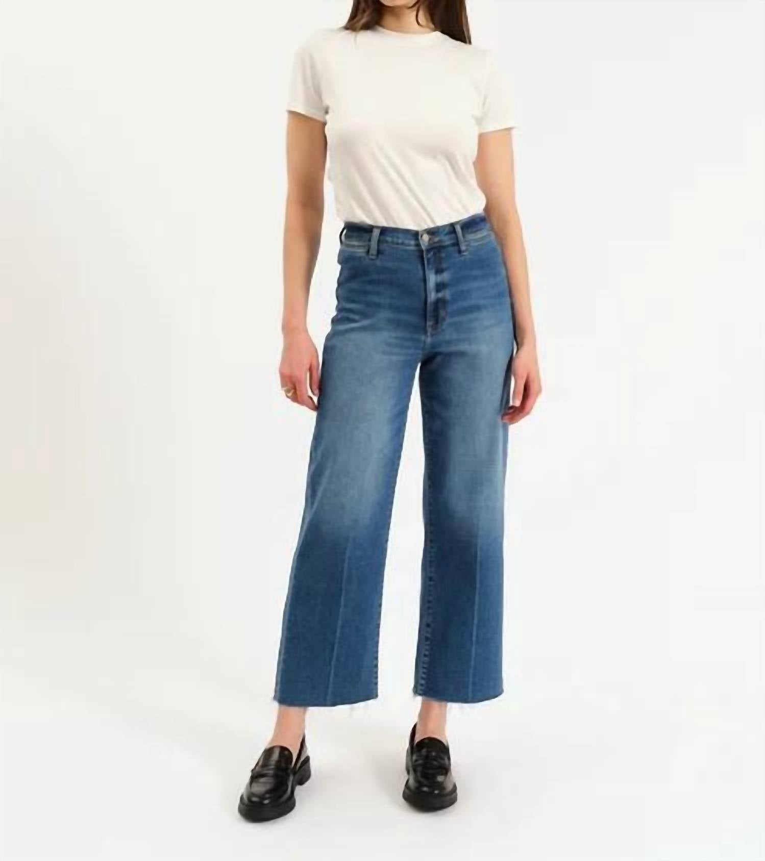 Daze - Pleaser High Rise Wide Ankle Jeans
