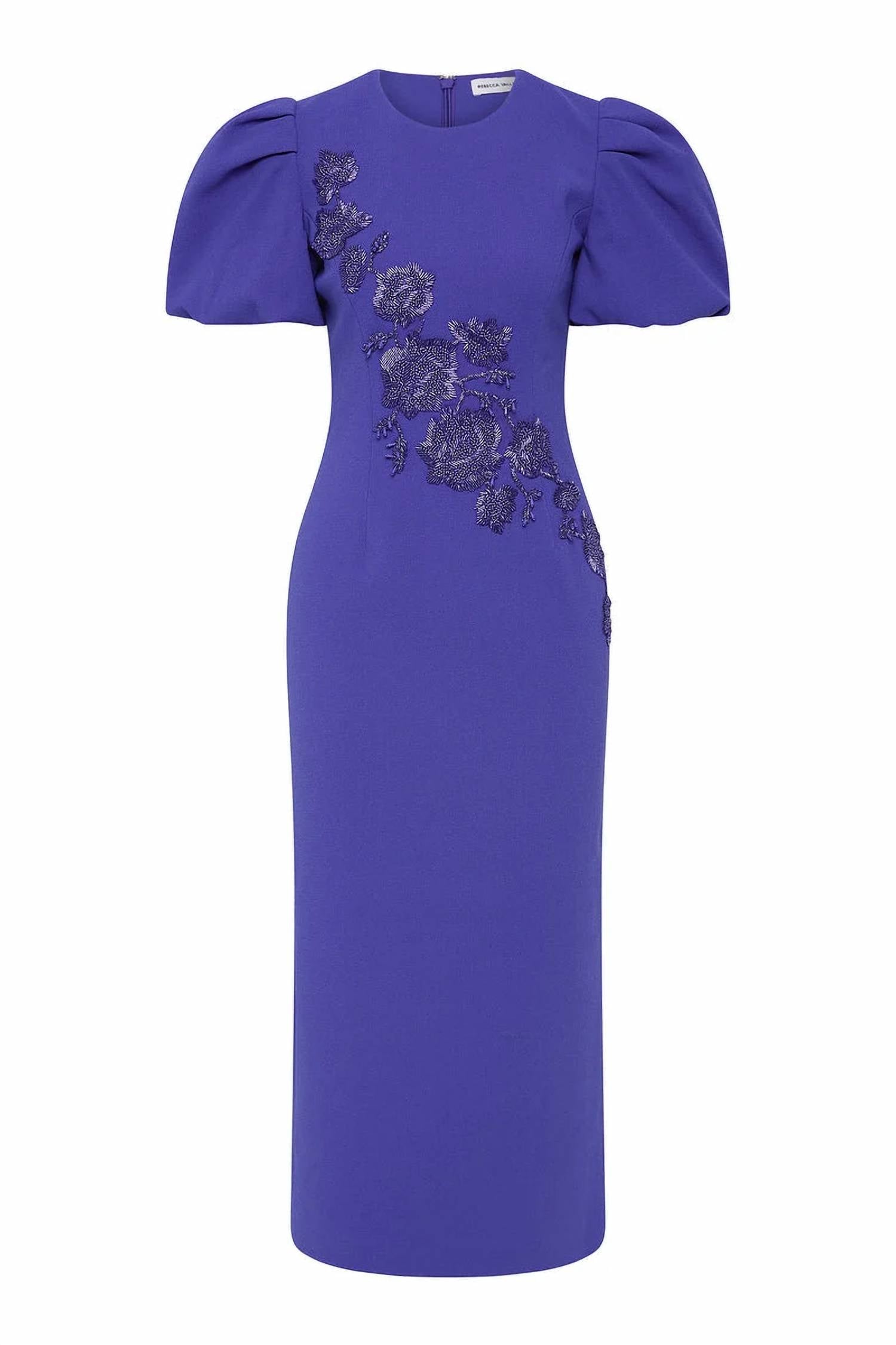 Rebecca Vallance - Evolet Puff Sleeve Midi Dress