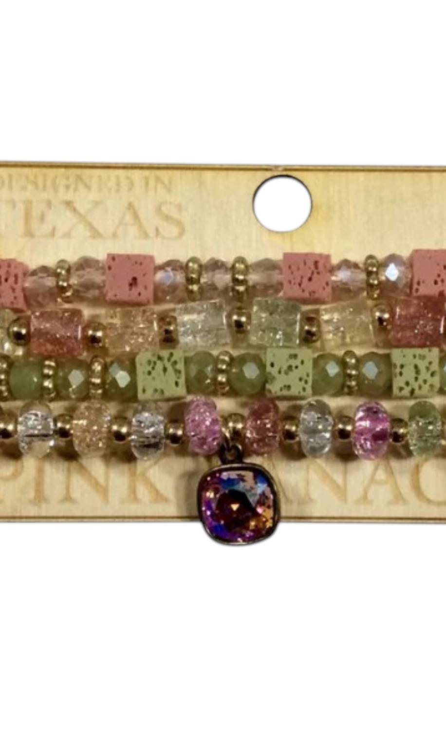Pink Panache - Women's Petal Glow Stack Bracelet