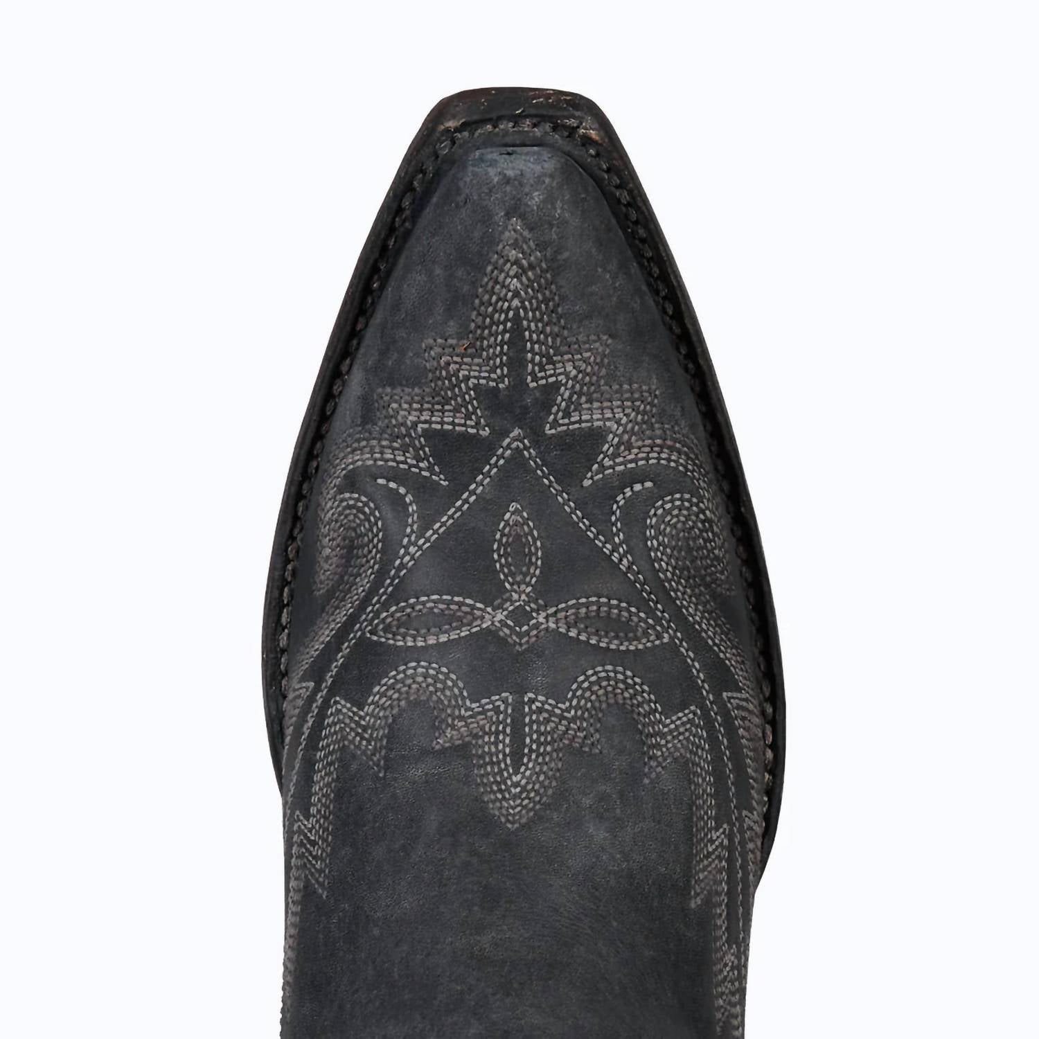 Lane Boots Women's Lexington Western Bootie in distressed black - women's shoe - view 7