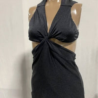 Adriana Degreas - Cut-out Solid Short Dress