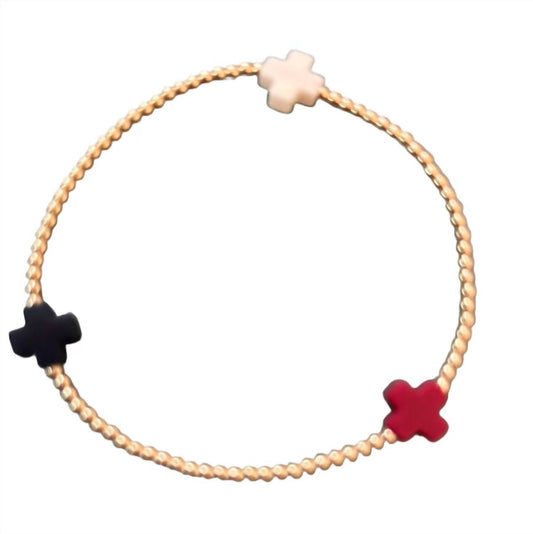 Enewton - Women's Signature Cross Gold Pattern Bead Bracelet