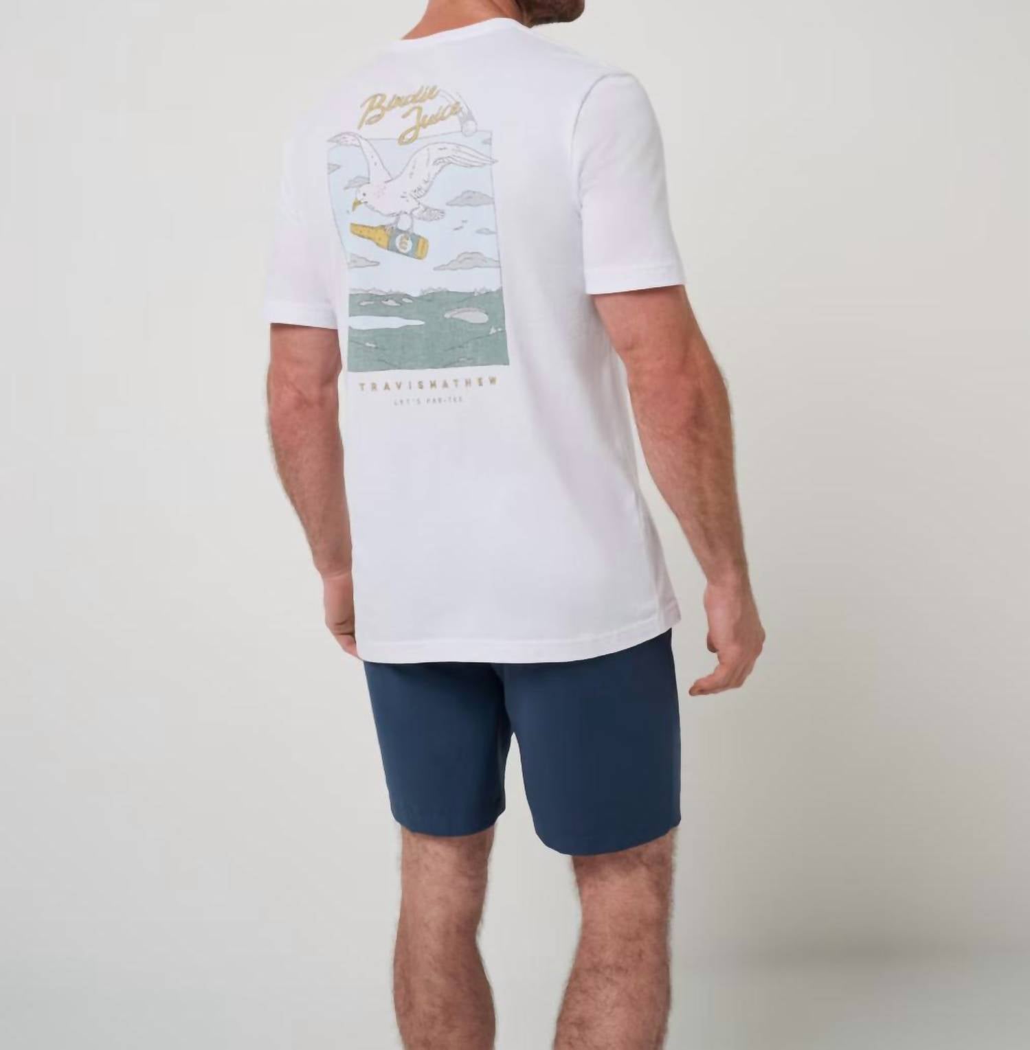 TravisMathew Drink Ticket Short Sleeve Tee in white - men's t-shirt - view 4