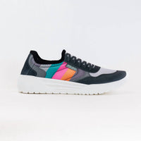 PSUDO Women’s Court Sneakers in black multi - women's sneaker - detail view