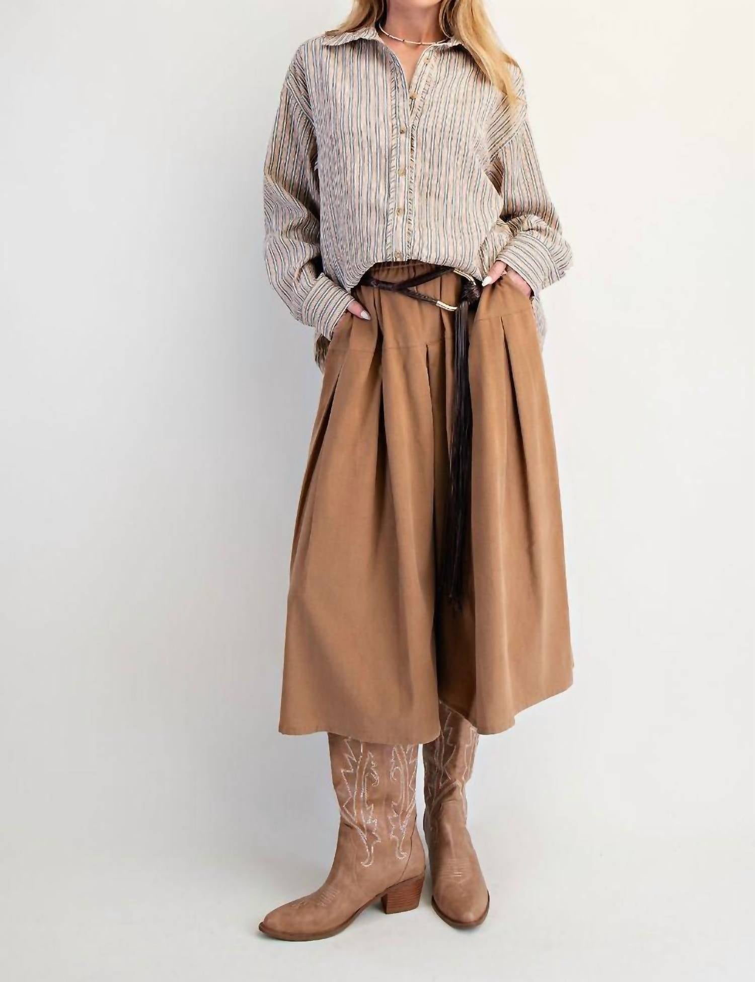 Easel - Stripe Button Down Shirt