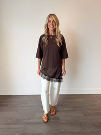 Mccolin - Rio Asymmetrical Lace Tee